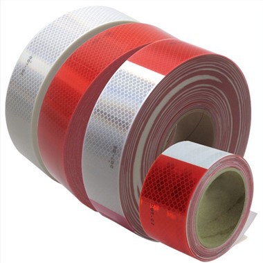 2 tommu endurskinsband Rautt/Hvítt