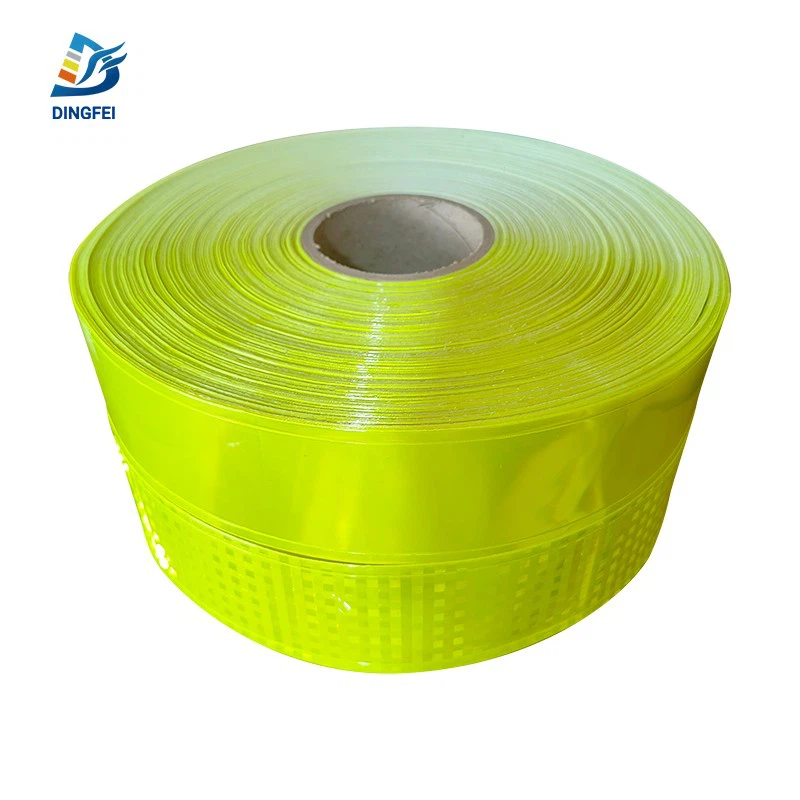 6CM Wide Fluorescent Yellow Reflective PVC Tape For Clothing