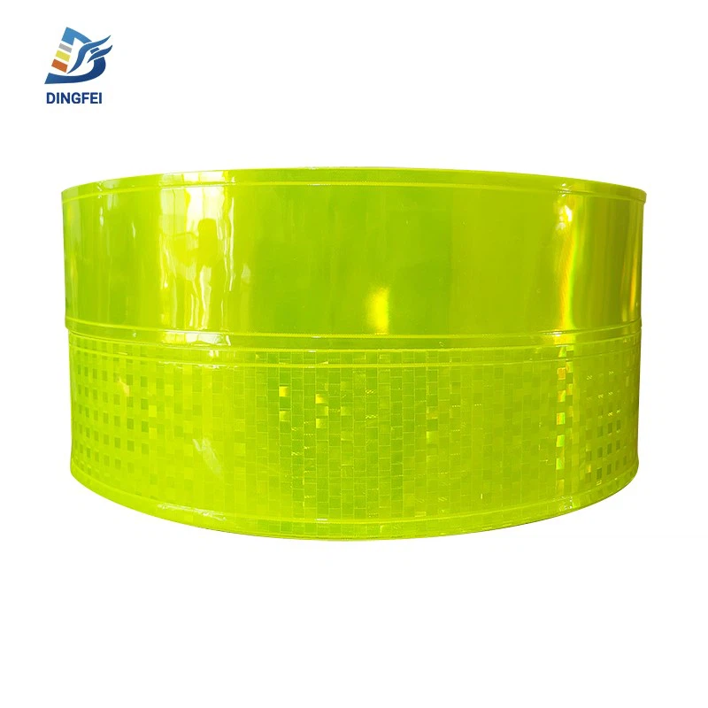 6CM Wide Fluorescent Yellow Reflective PVC Tape for Clothing 6 6CM Wide Fluorescent Yellow Reflective PVC Tape for Clothing 6
