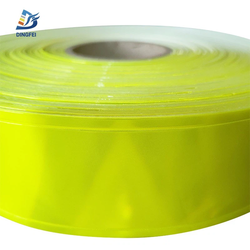 6CM Wide Fluorescent Yellow Reflective PVC Tape for Clothing 13 6CM Wide Fluorescent Yellow Reflective PVC Tape for Clothing 13