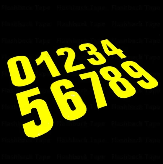 Reflective Sticker Yellow 17cm Wheelie Bin Number 0-9 factory
